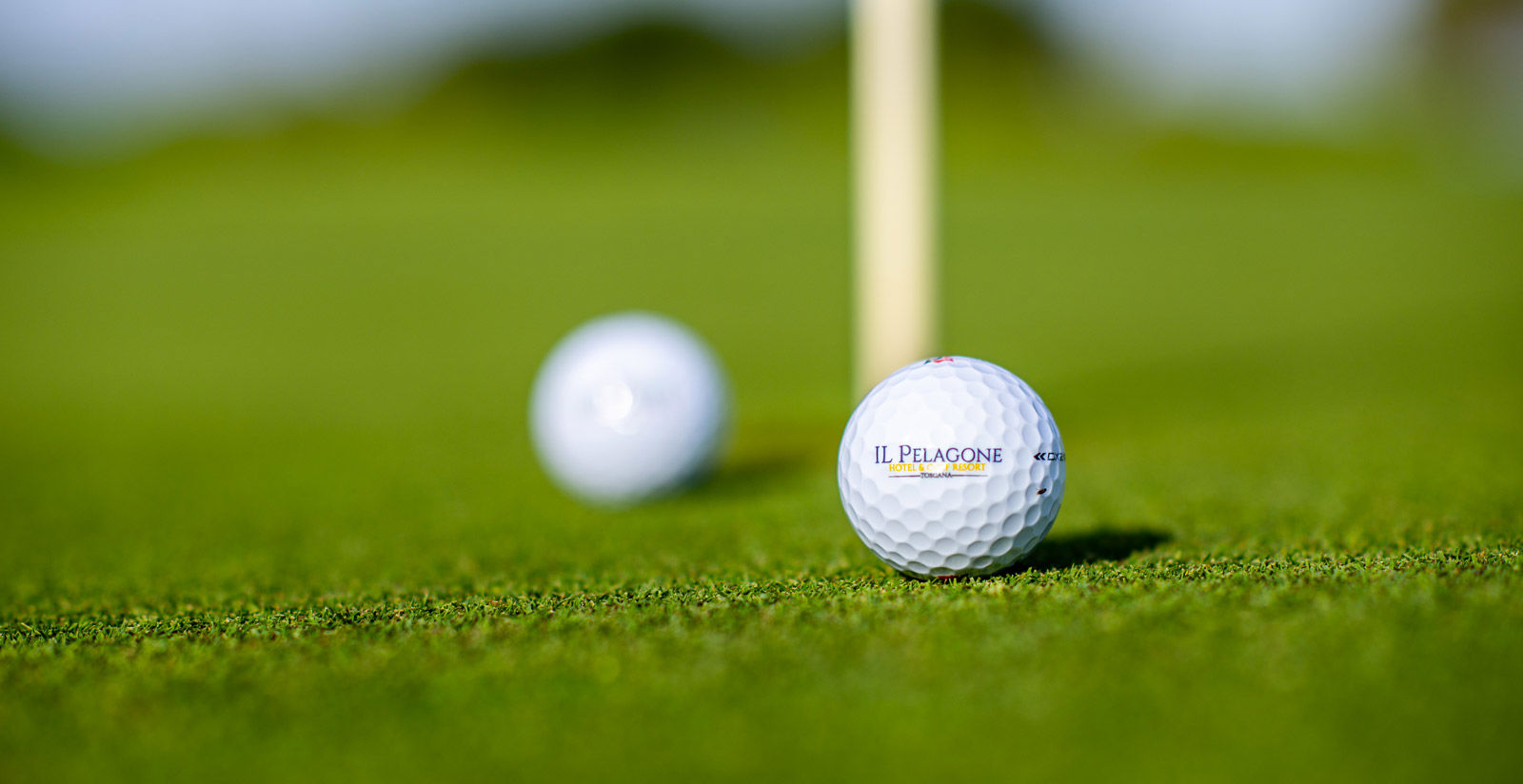 Golf ball on the tee